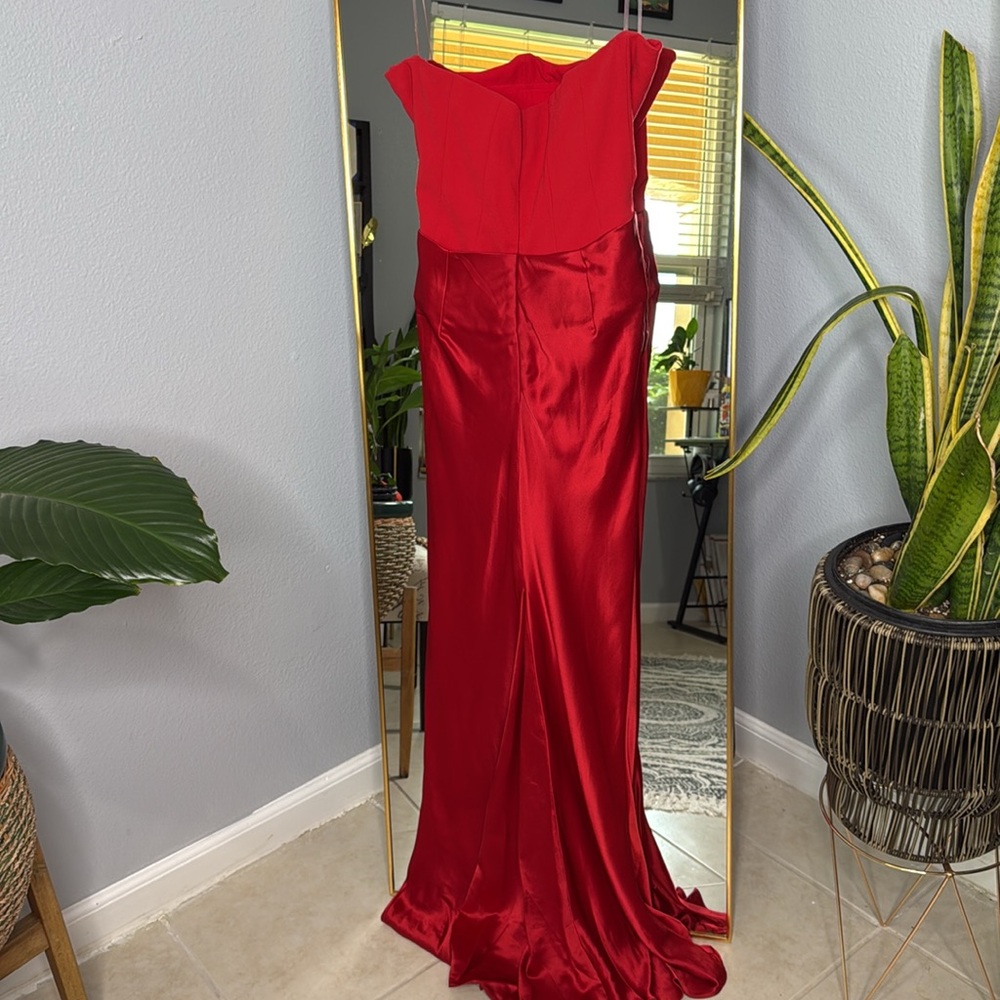 HOUSE OF CB 'Persephone' Scarlet Strapless Corset Maxi Dress NWOT - Picture 9 of 10
